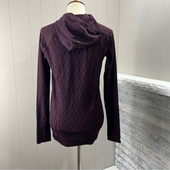 Lululemon Rest Less Hoodie Black Cherry Diamond Stitch Hooded Sweater 10 - Picture 3 of 5